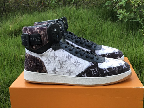 _version_ functional high-top LV alliance_ coffee white diamond_ color matching_ full code shipment 38--45-bdbaa389